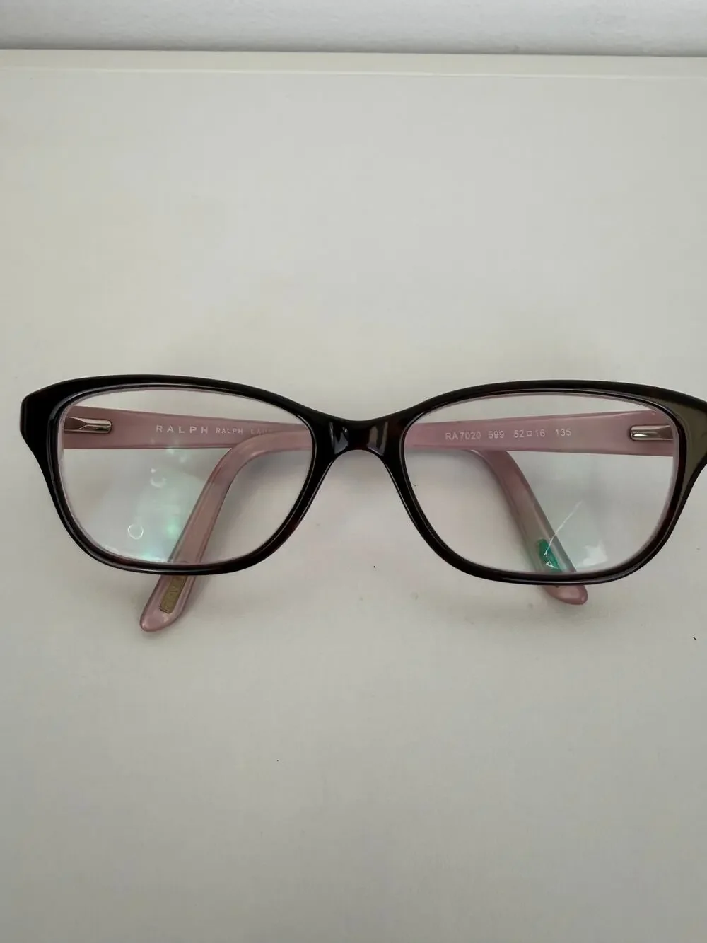 Ralph by Ralph Lauren Womens RA7020 599 Eyeglasses Frames Brown/Pink 52-16-135